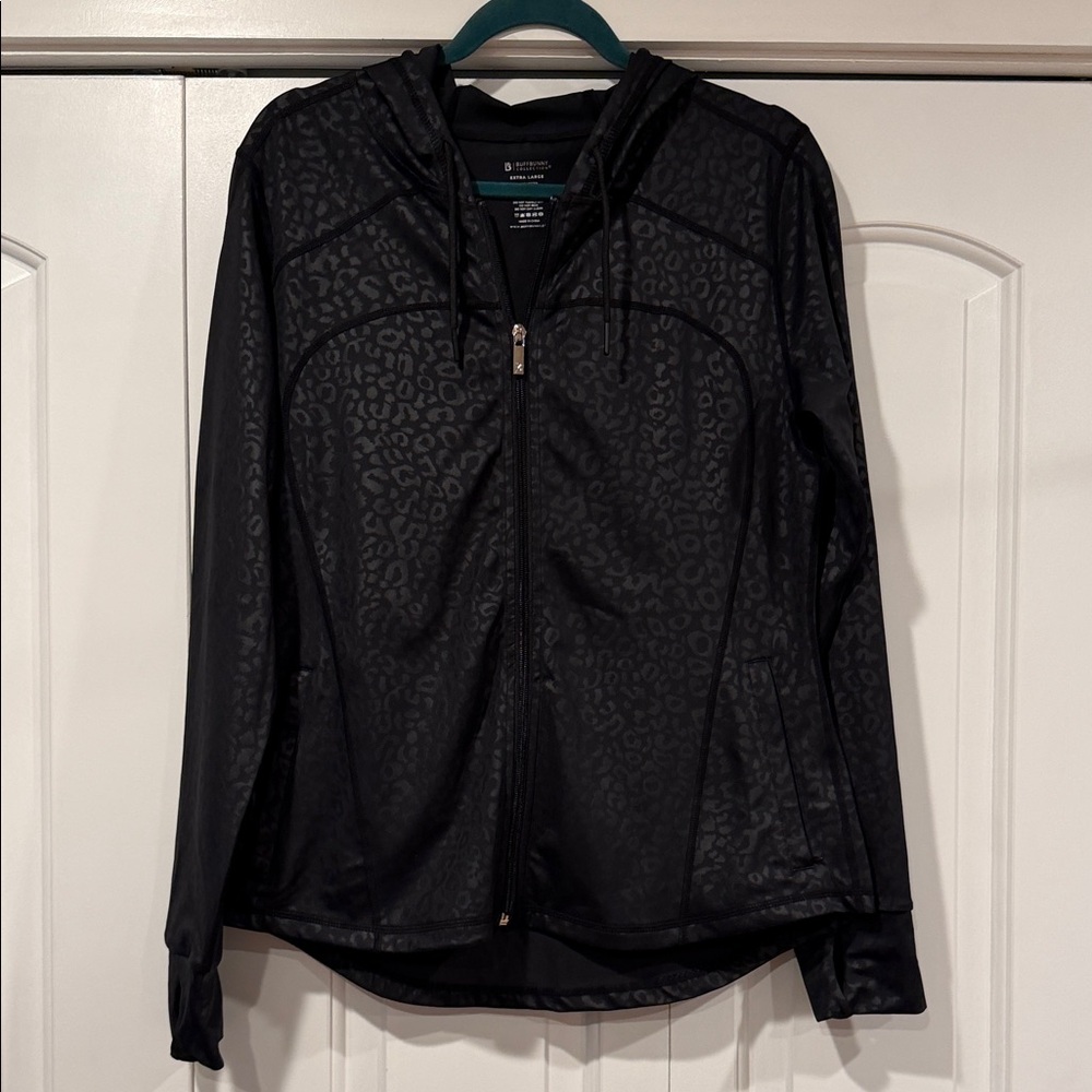 BuffBunny Black Leopard Utility Jacket XL